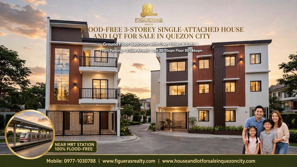 3-STOREY SINGLE-ATTACHED HOUSE AND LOT FOR SALE IN QUEZON&nbsp;CITY