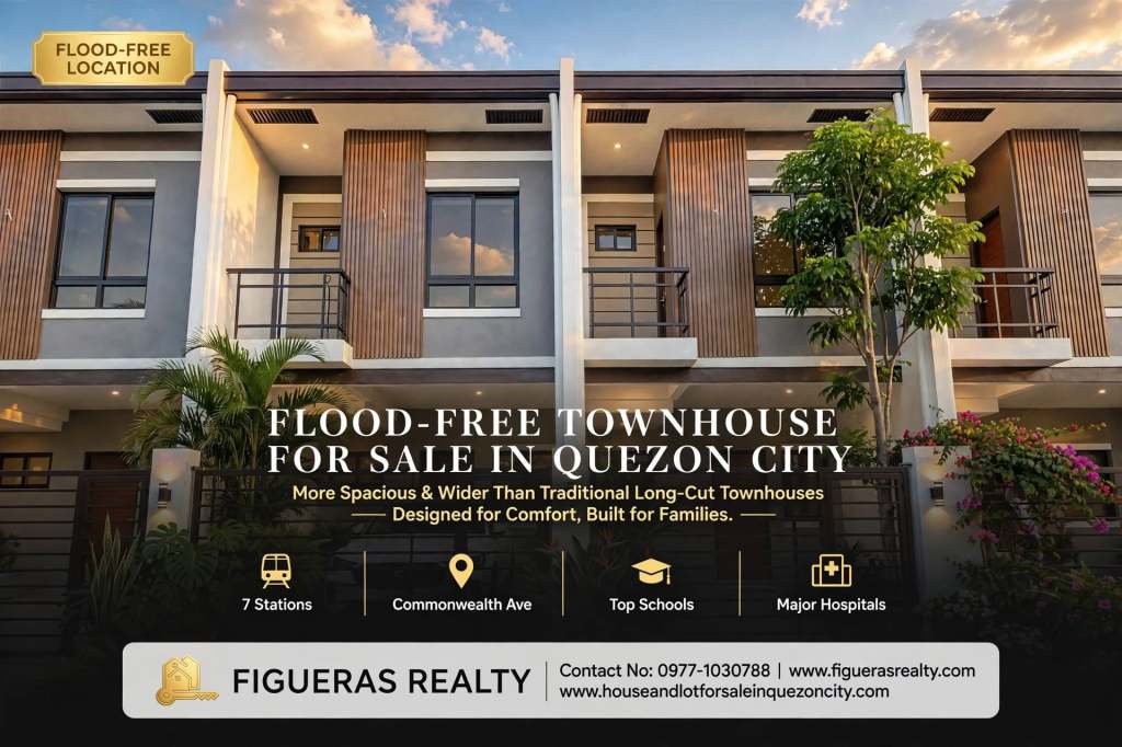Flood-Free Affordable Modern Townhouse for Sale in Quezon City | 3BR House and Lot Near MRT 7 & Commonwealth